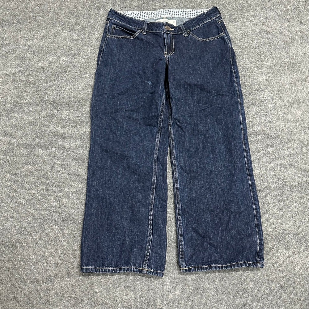 Hollister Jeans Womens 10S Dark Wash Low-Rise Baggy Denim Wide Leg Casual Pants